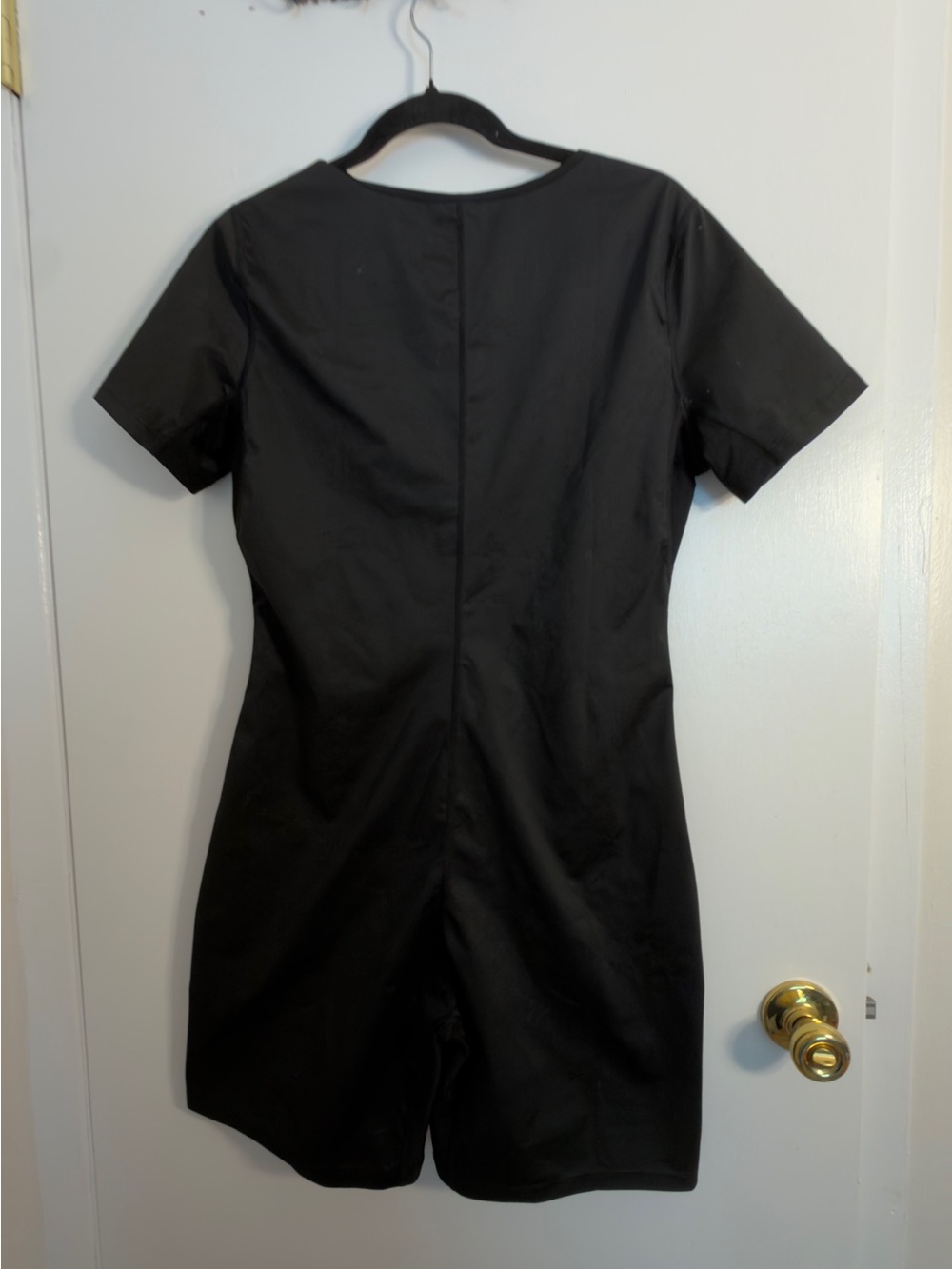 Classic Black Short-Sleeve Women's Romper